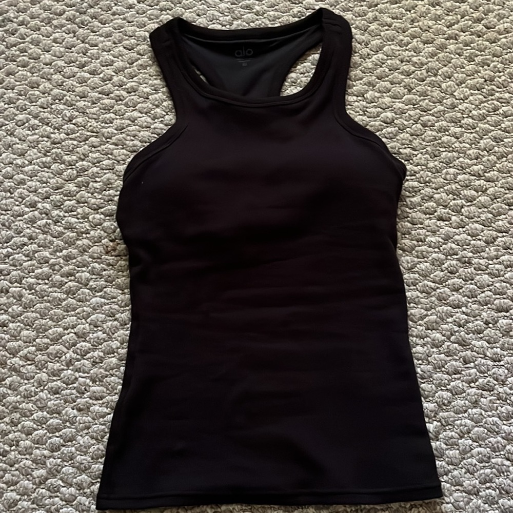 Alo yoga ribbed aspire full length tank